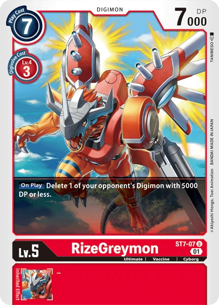 Digimon Kartenspiel Sammelkarte ST7-07 RizeGreymon