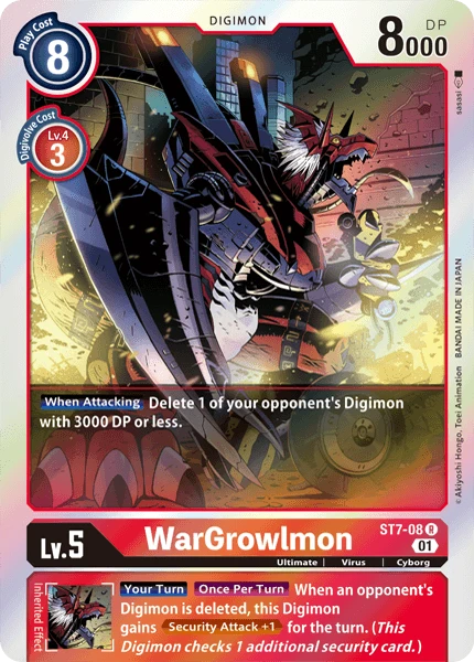 Digimon Kartenspiel Sammelkarte ST7-08 WarGrowlmon
