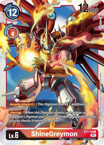 Digimon Kartenspiel Sammelkarte ST7-10 ShineGreymon