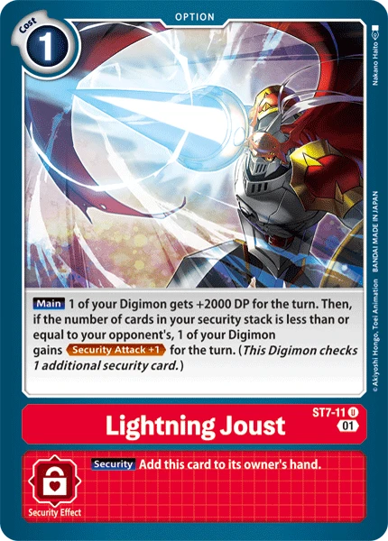Digimon Kartenspiel Sammelkarte ST7-11 Lightning Joust