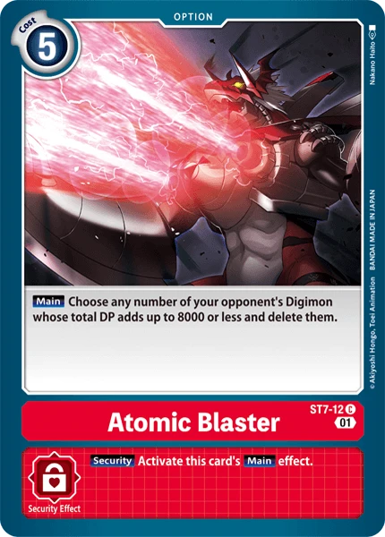 Digimon Kartenspiel Sammelkarte ST7-12 Atomic Blaster