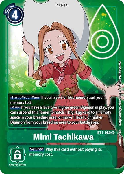 Digimon Kartenspiel Sammelkarte BT1-089 Mimi Tachikawa alternatives Artwork 2