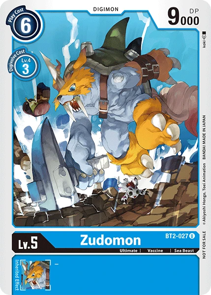 Digimon Kartenspiel Sammelkarte BT2-027 Zudomon alternatives Artwork 1