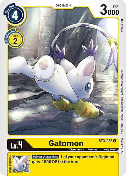Digimon Kartenspiel Sammelkarte BT3-035 Gatomon alternatives Artwork 1