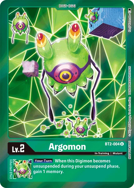 Digimon Kartenspiel Sammelkarte BT2-004 Argomon alternatives Artwork 1