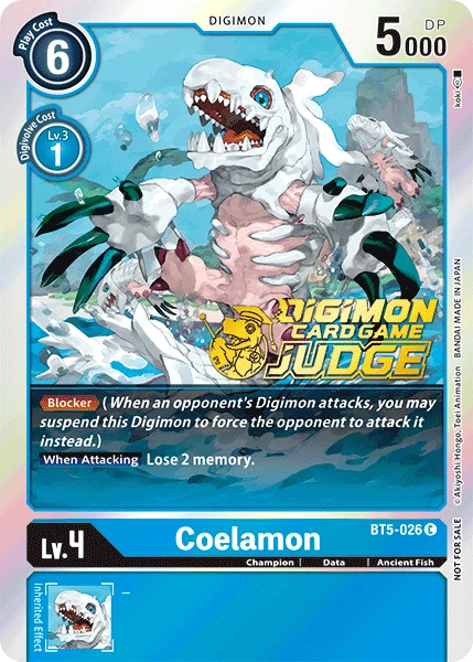 Digimon Kartenspiel Sammelkarte BT5-026 Coelamon alternatives Artwork 1