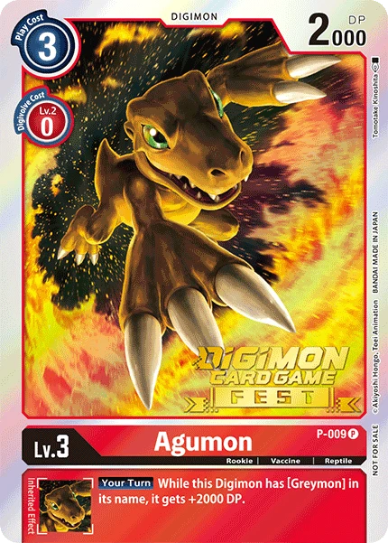 Digimon Kartenspiel Sammelkarte P-009 Agumon alternatives Artwork 1