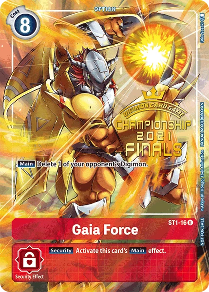 Digimon Kartenspiel Sammelkarte ST1-16 Gaia Force alternatives Artwork 2