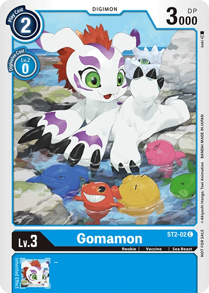 Digimon Kartenspiel Sammelkarte ST2-02 Gomamon alternatives Artwork 2