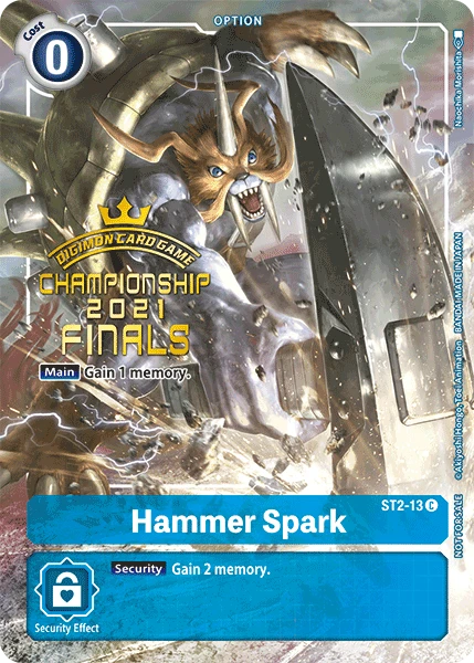 Digimon Kartenspiel Sammelkarte ST2-13 Hammer Spark alternatives Artwork 2