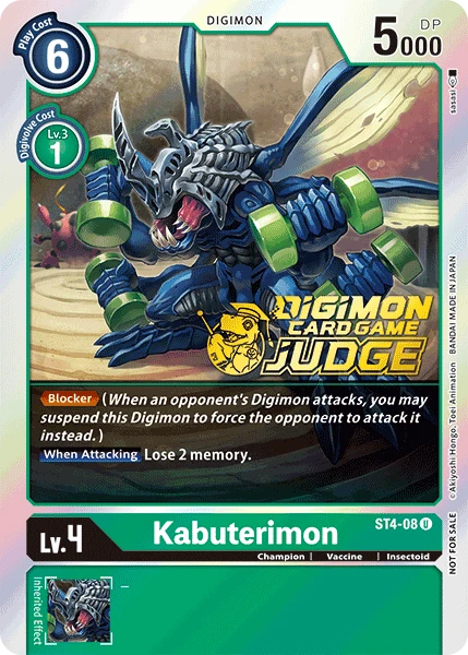 Digimon Kartenspiel Sammelkarte ST4-08 Kabuterimon alternatives Artwork 4