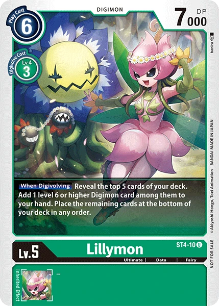 Digimon Kartenspiel Sammelkarte ST4-10 Lillymon alternatives Artwork 1