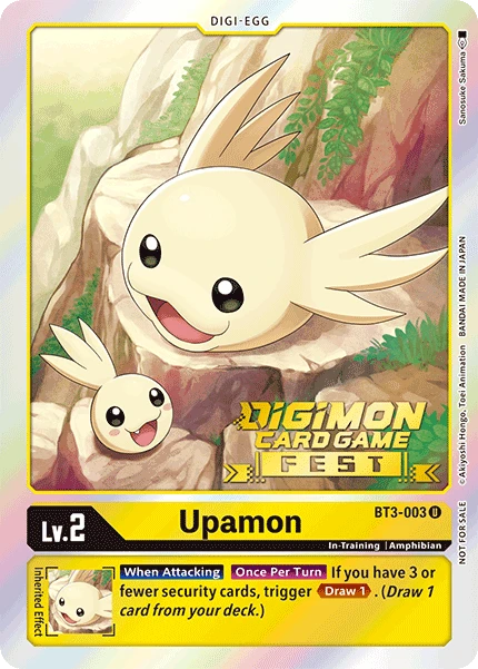 Digimon Kartenspiel Sammelkarte BT3-003 Upamon alternatives Artwork 2