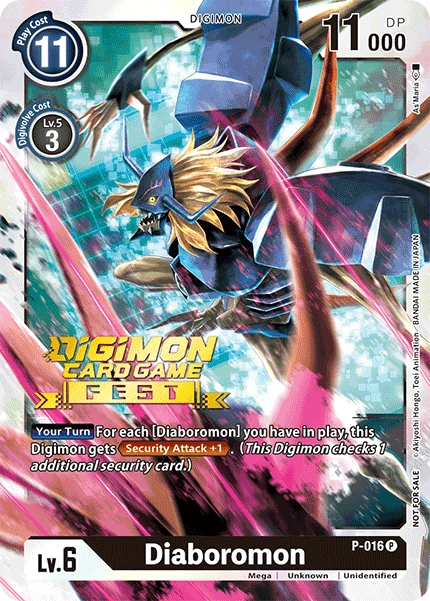 Digimon Kartenspiel Sammelkarte P-016 Diaboromon alternatives Artwork 1