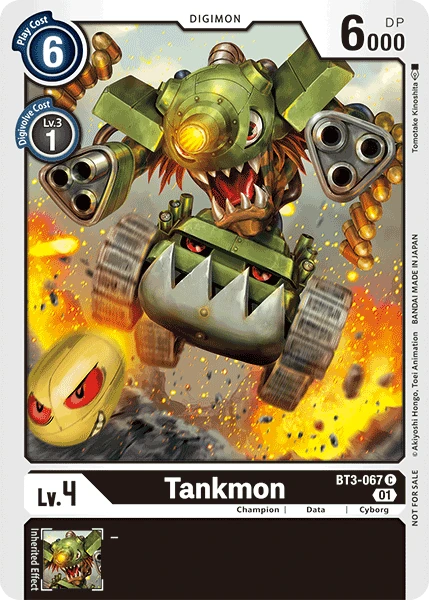 Digimon Card Game Sammelkarte BT3-067 Tankmon alternatives Artwork 1