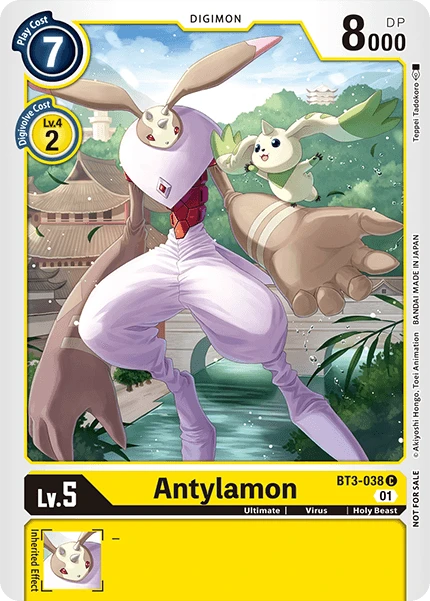 Digimon Card Game Sammelkarte BT3-038 Antylamon alternatives Artwork 1