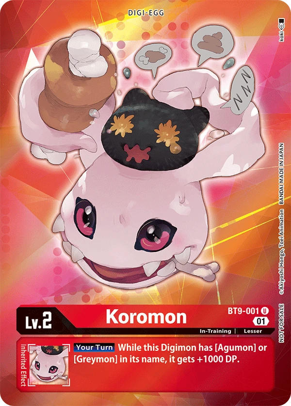 Digimon Card Game Sammelkarte BT9-001 Koromon alternatives Artwork 1