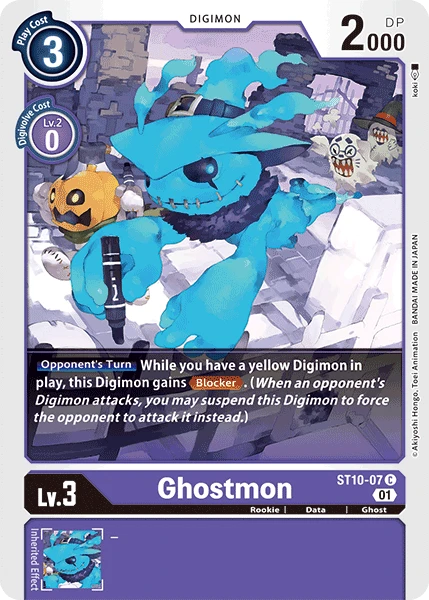 Digimon Card Game Sammelkarte ST10-07 Ghostmon