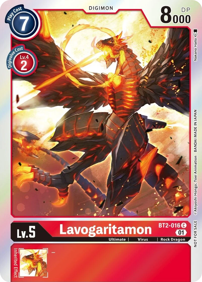 Digimon Card Game Sammelkarte BT2-016 Lavogaritamon alternatives Artwork 1