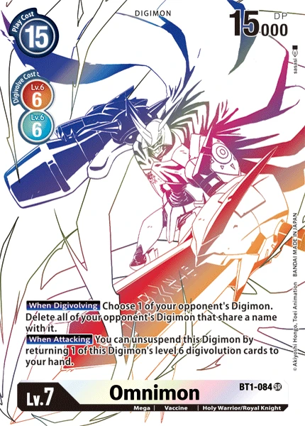 Digimon Card Game Sammelkarte BT1-084 Omnimon alternatives Artwork 3