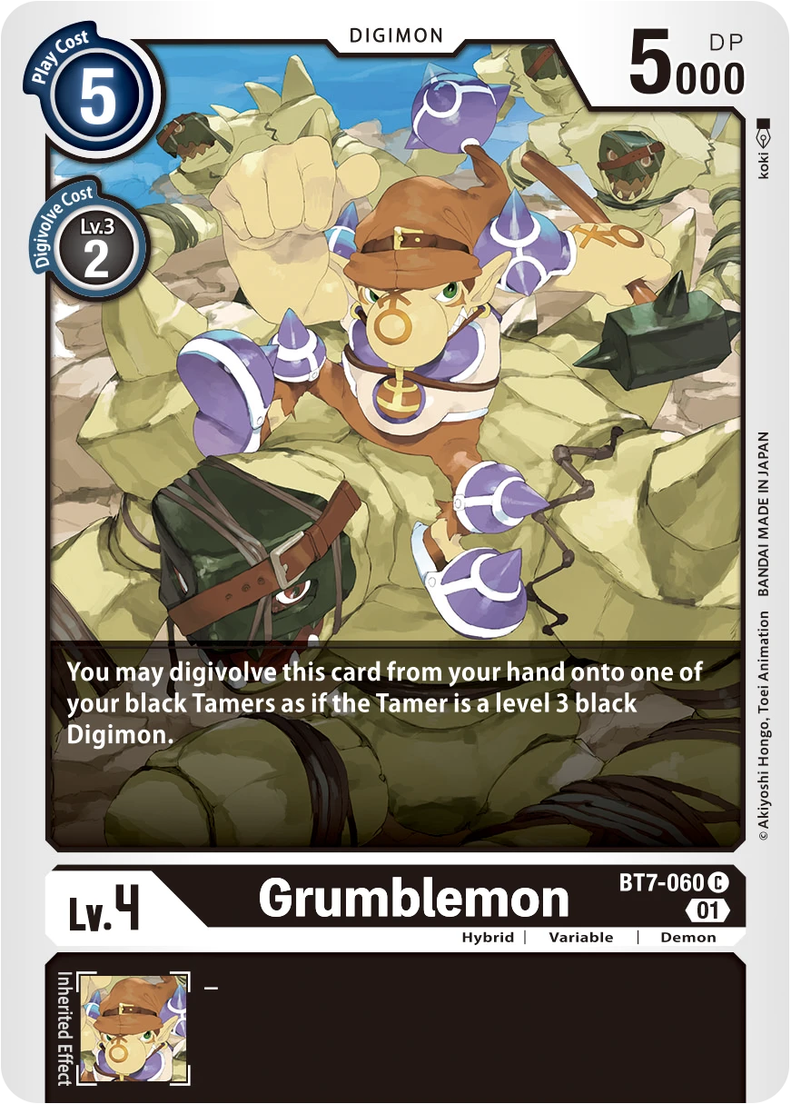 Digimon Card Game Sammelkarte BT7-060 Grumblemon