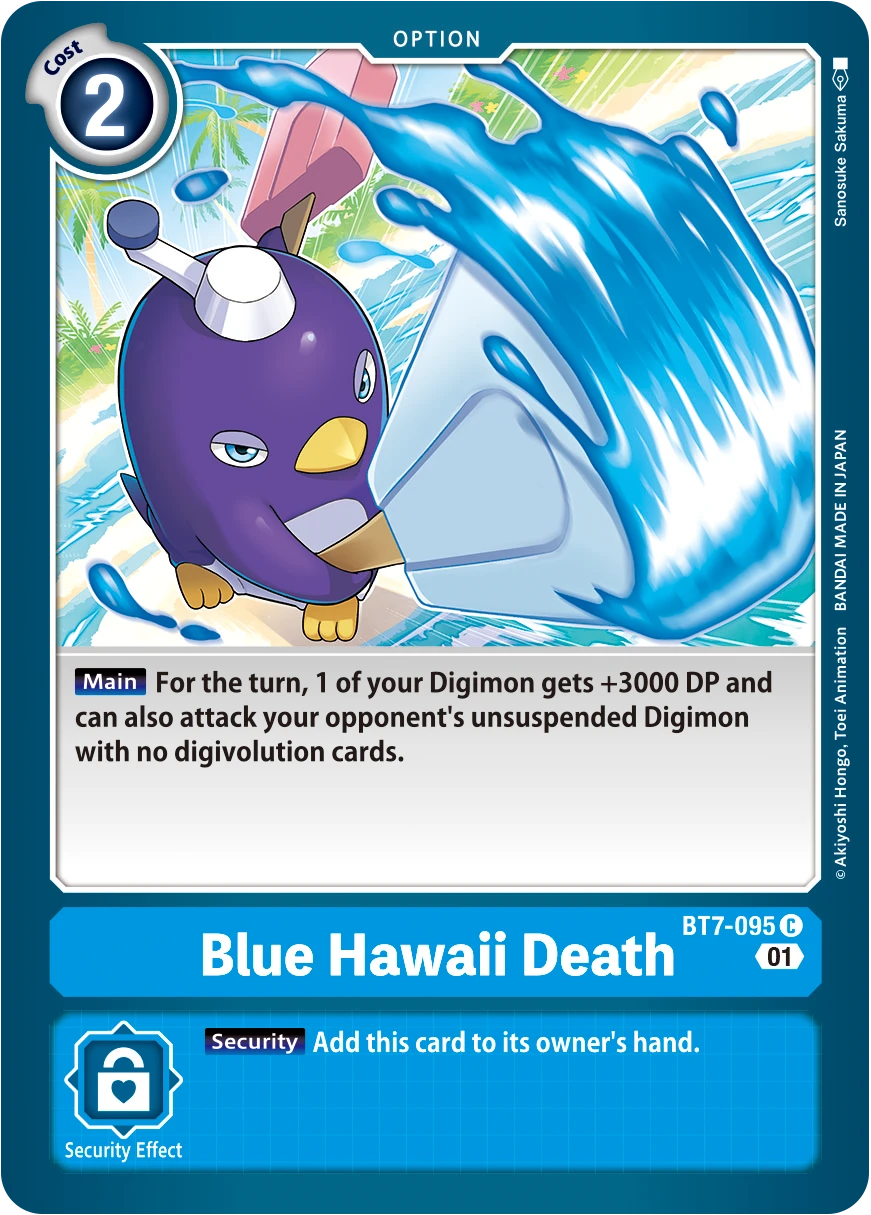 Digimon Card Game Sammelkarte BT7-095 Blue Hawaii Death