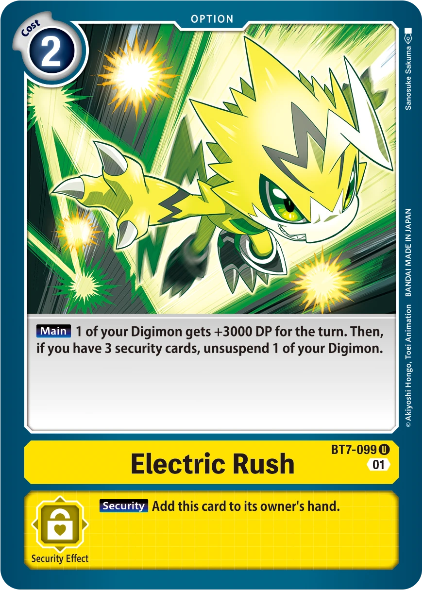 Digimon Card Game Sammelkarte BT7-099 Electric Rush