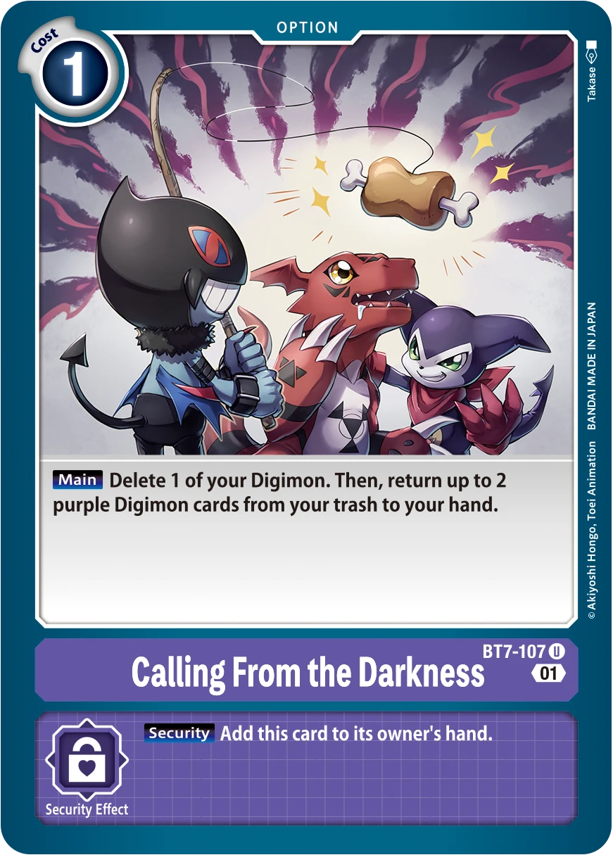 Digimon Card Game Sammelkarte BT7-107 Calling From the Darkness