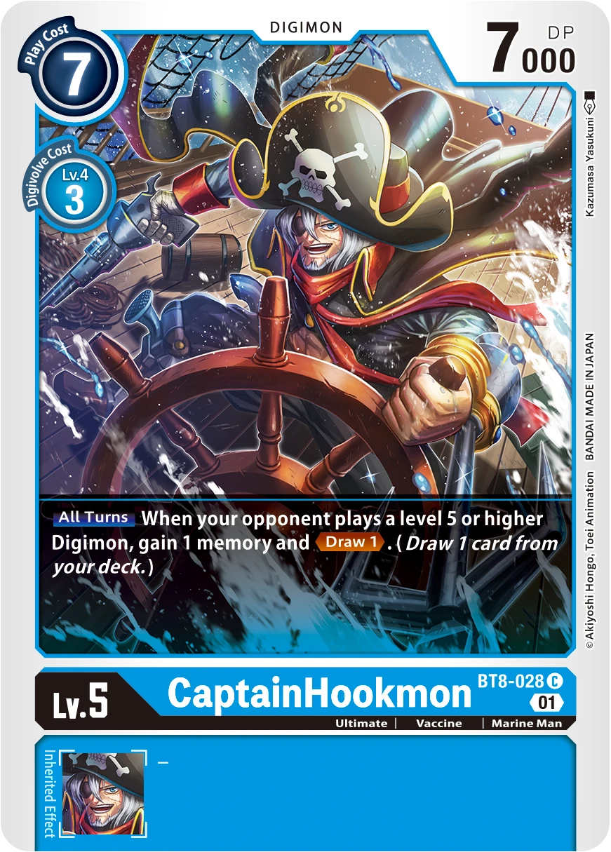 Digimon Card Game Sammelkarte BT8-028 CaptainHookmon