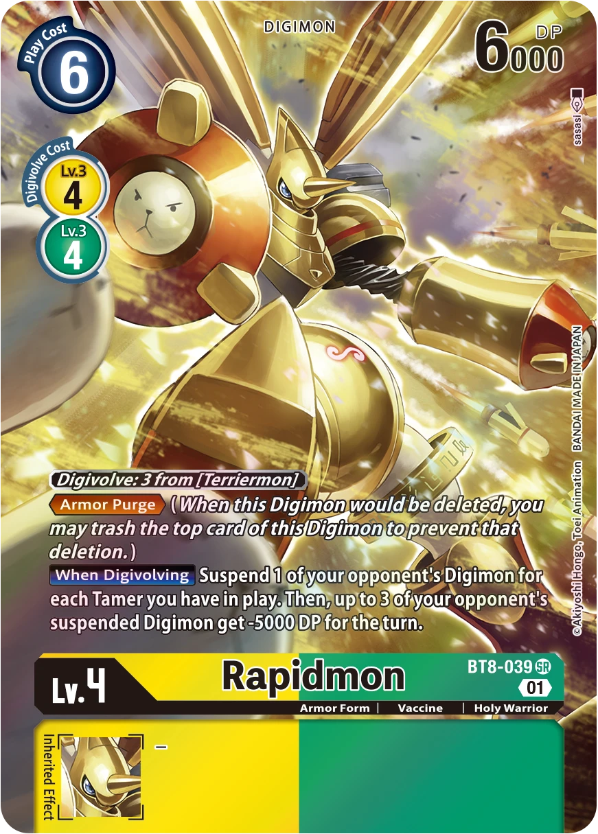 Digimon Card Game Sammelkarte BT8-039 Rapidmon alternatives Artwork 1