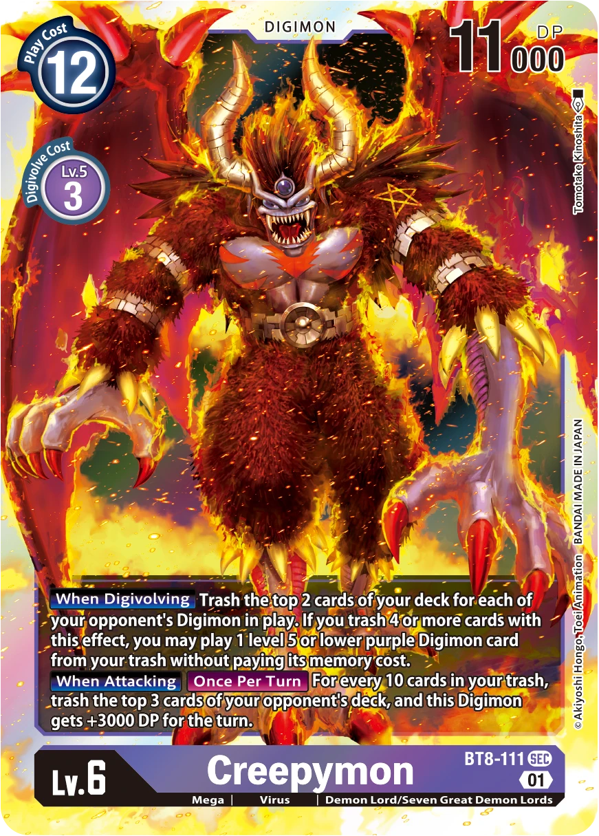 Digimon Card Game Sammelkarte BT8-111 Creepymon