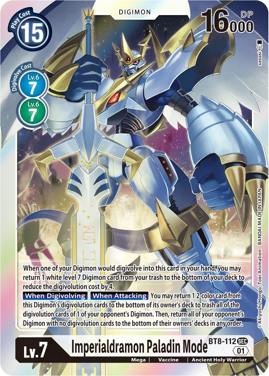 Digimon Card Game Sammelkarte BT8-112 Imperialdramon Paladin Mode