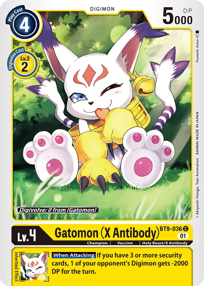 Digimon Card Game Sammelkarte BT9-036 Gatomon (X Antibody)