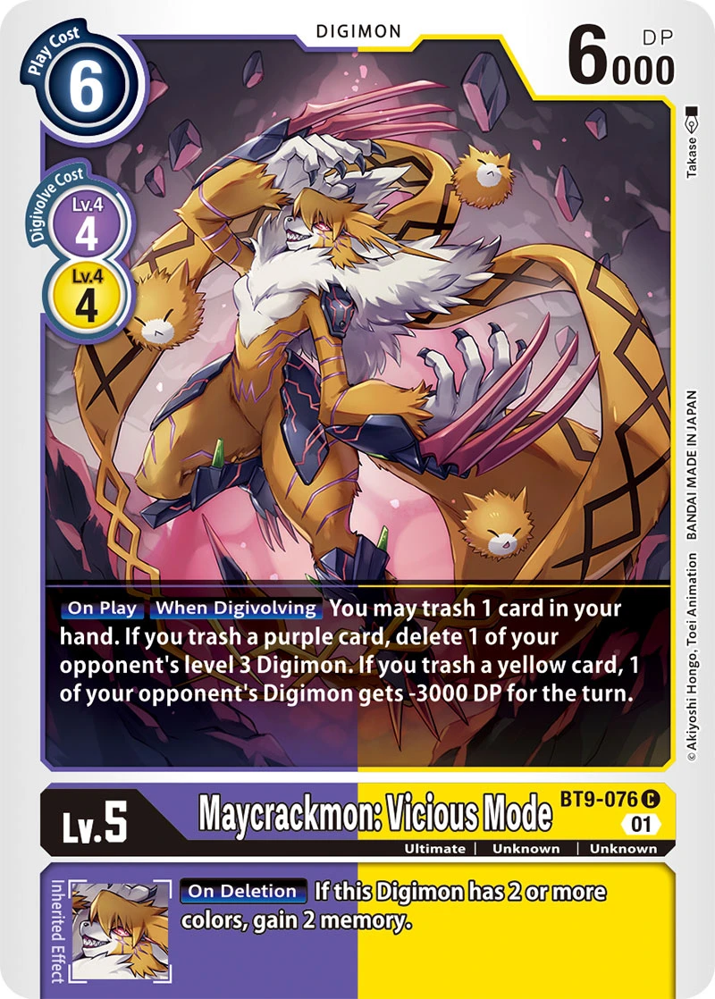 Digimon Card Game Sammelkarte BT9-076 Maycrackmon: Vicious Mode