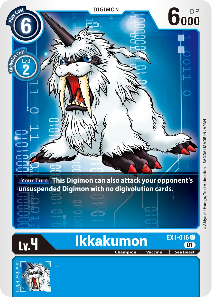 Digimon Card Game Sammelkarte EX1-016 Ikkakumon