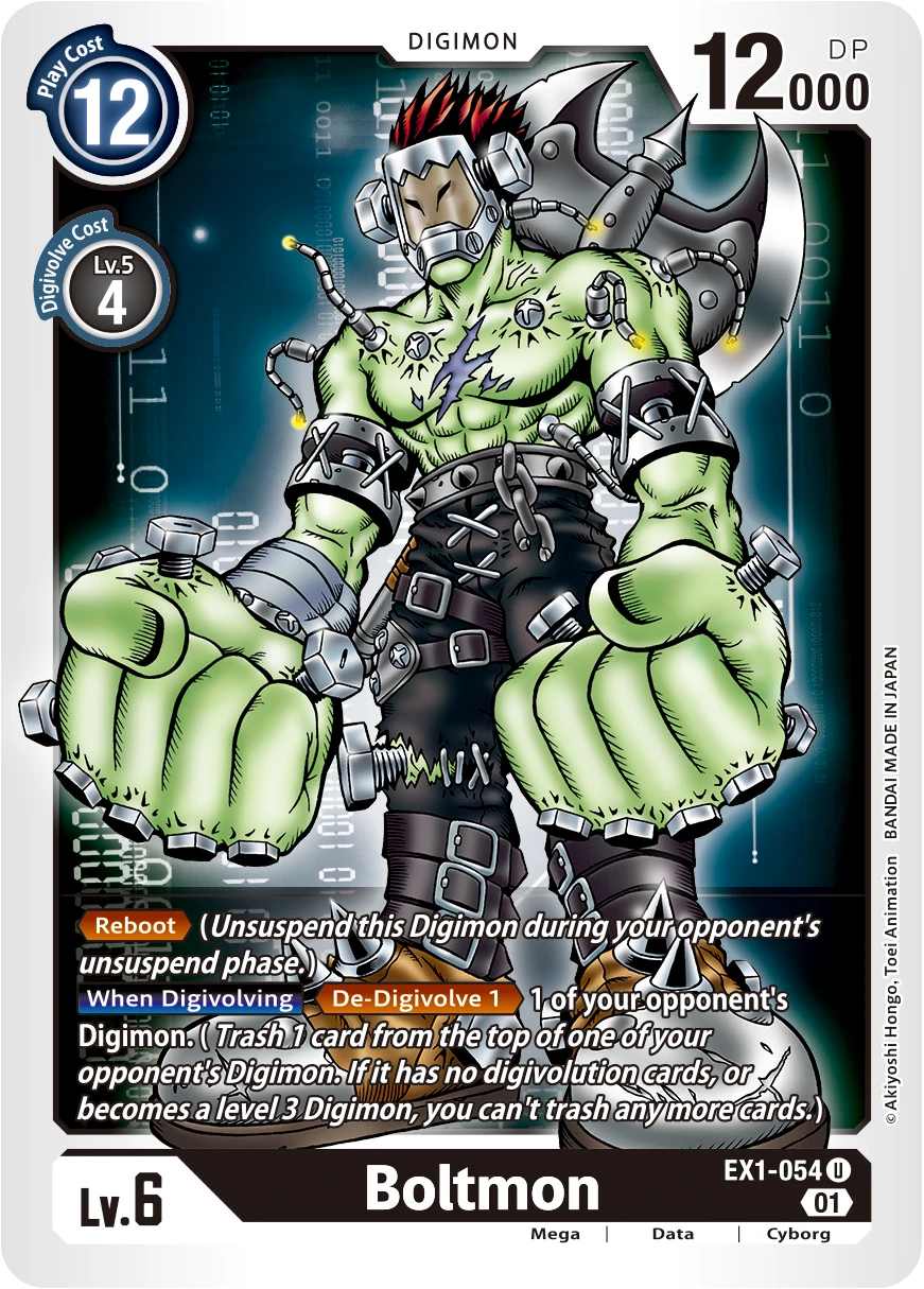 Digimon Card Game Sammelkarte EX1-054 Boltmon