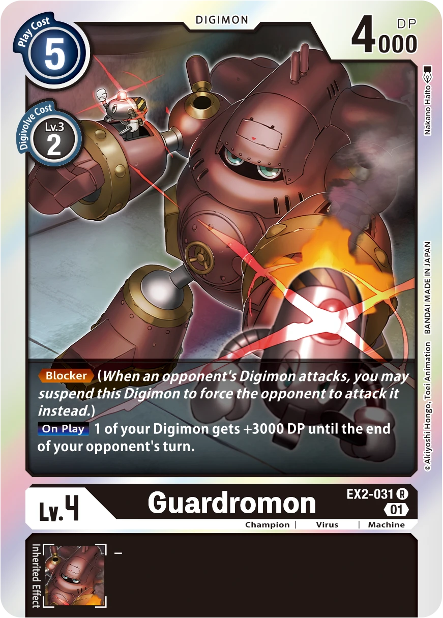 Digimon Card Game Sammelkarte EX2-031 Guardromon