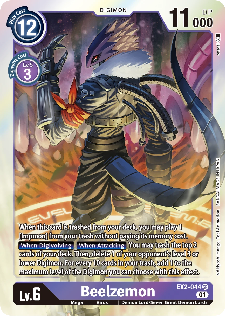 Digimon Card Game Sammelkarte EX2-044 Beelzemon