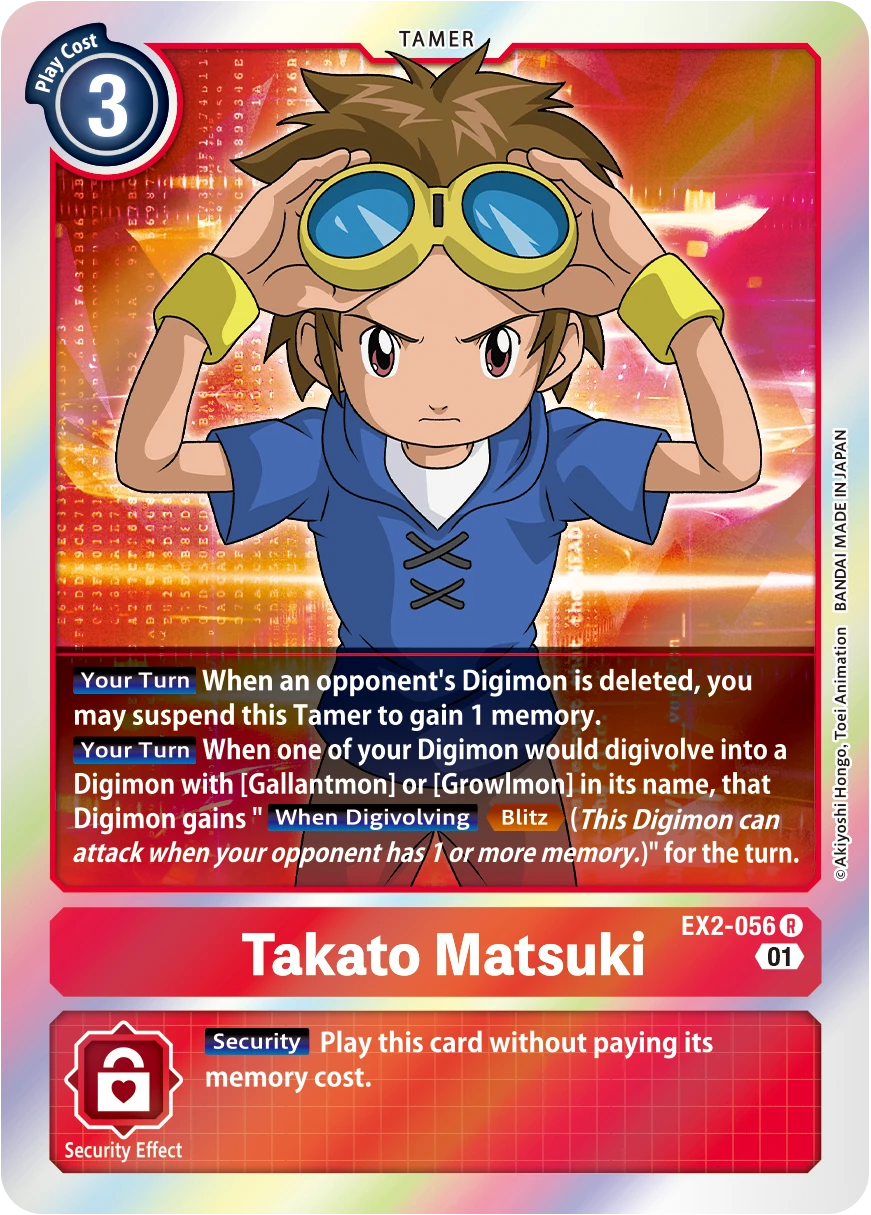 Digimon Card Game Sammelkarte EX2-056 Takato Matsuki