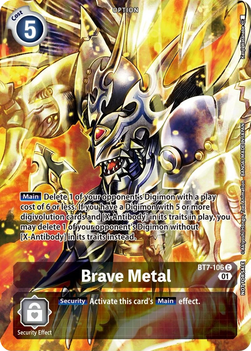 Digimon Card Game Sammelkarte BT7-106 Brave Metal alternatives Artwork 1