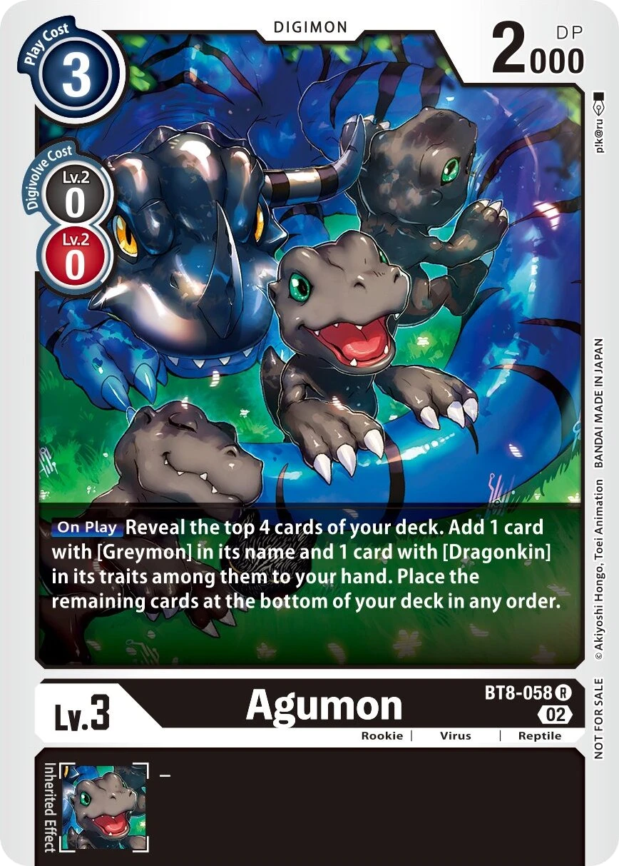 Digimon Card Game Sammelkarte BT8-058 アグモン alternatives Artwork 1