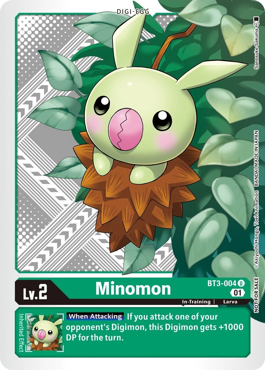 Digimon Card Game Sammelkarte BT3-004 Minomon alternatives Artwork 2