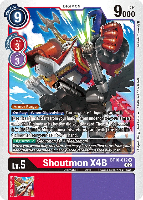 Digimon Card Game Sammelkarte BT10-012 Shoutmon X4B