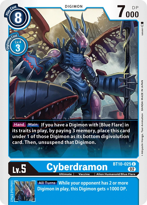 Digimon Card Game Sammelkarte BT10-025 Cyberdramon
