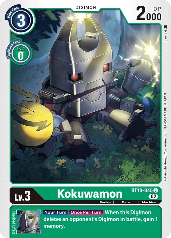 Digimon Card Game Sammelkarte BT10-045 Kokuwamon