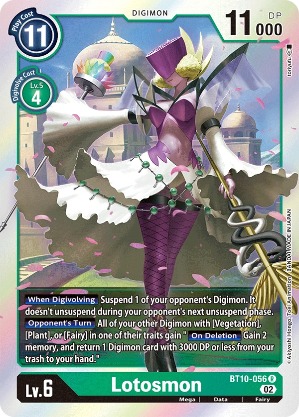 Digimon Card Game Sammelkarte BT10-056 Lotosmon