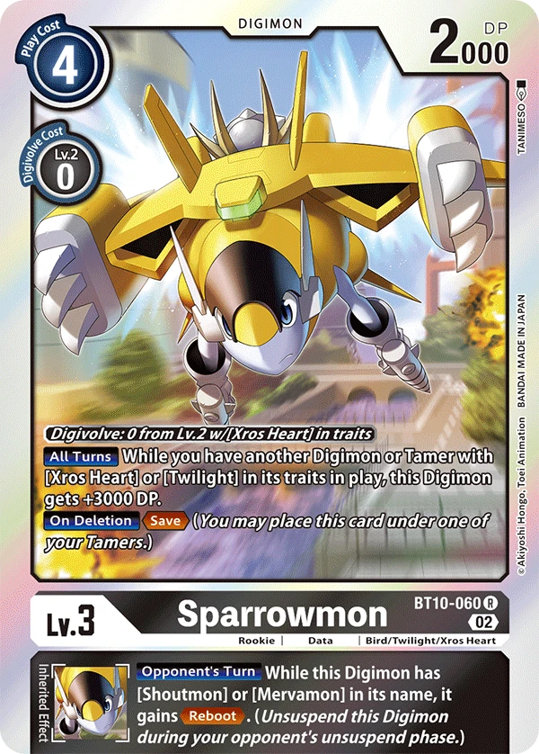 Digimon Card Game Sammelkarte BT10-060 Sparrowmon