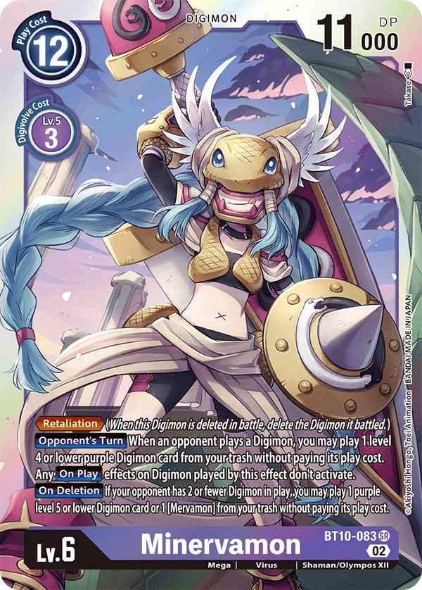 Digimon Card Game Sammelkarte BT10-083 Minervamon