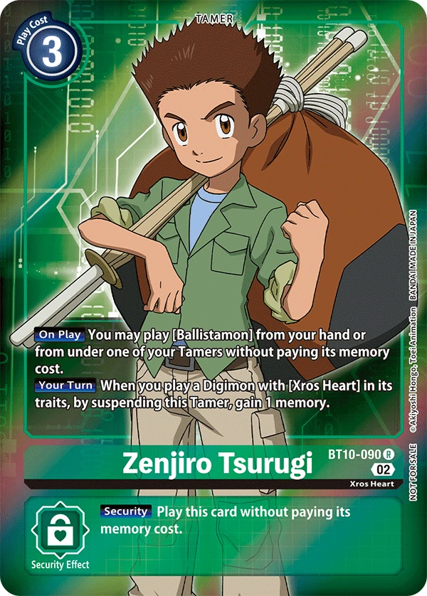 Digimon Card Game Sammelkarte BT10-090 Zenjiro Tsurugi alternatives Artwork 1