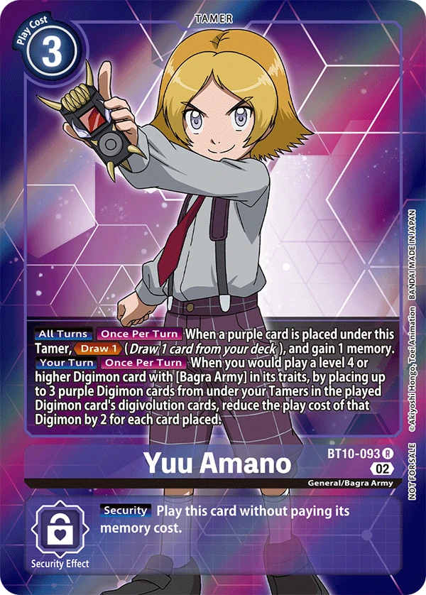 Digimon Card Game Sammelkarte BT10-093 Yuu Amano alternatives Artwork 1